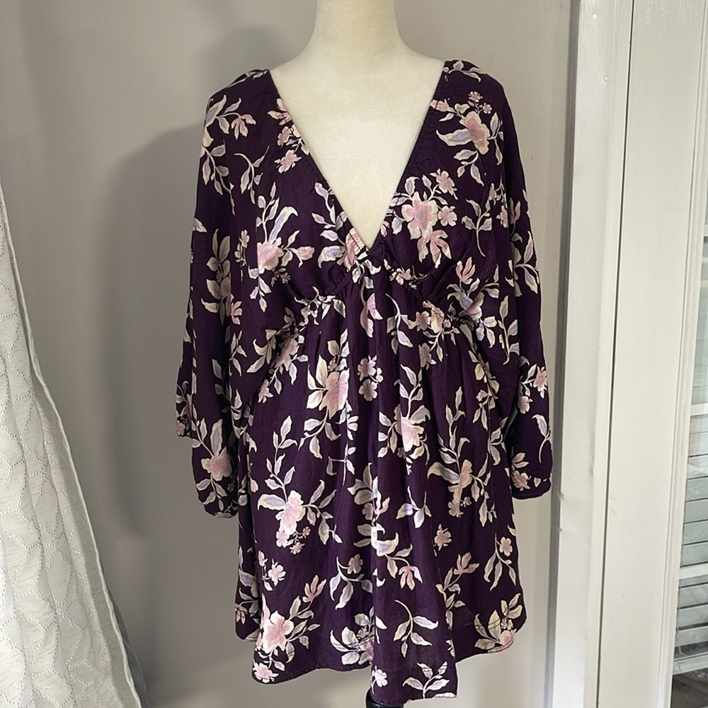 Free People Floral V-Neck Women's dress size S NWT
